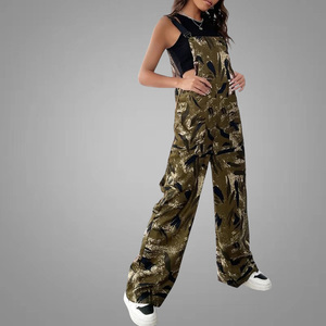 Combinaison pantalon pour femme sans manches, ensemble imprimé, de haute qualité, sans manches, boutons décontractés, style camouflage, taille haute, nouveauté <span class=keywords><strong>2022</strong></span>, collection été - Product Image 4