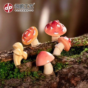 Figurines de champignons en résine à tête inclinée, petite décoration pour la maison - Product Image 4