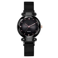 Jam Tangan Wanita Model Terbaru Terlaris, Fashionable, Ramah Lingkungan, Casing Akrilik, Quartz, Bertabur Berlian, Magnetik Tipe Lazy