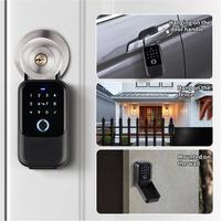Caja de Seguridad Inteligente para Llaves con Contraseña, para Exteriores, Impermeable IP65, Cuerpo de Aleación de Zinc, Caja de Seguridad con Huella Dactilar y Aplicación TTlock, con Registro de Desbloqueo