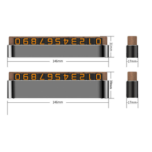 Accesorios para el coche Número de teléfono del coche Placa de madera y metal Accesorios para vehículos Uso duradero Número de teléfono Tarjeta de estacionamiento - Product Image 6
