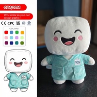 Peluches d'anniversaire personnalisées avec logo, jouets en peluche, ours en peluche avec sweat-shirt et lunettes de soleil, poupée en peluche - Estampage à chaud doré, unisexe