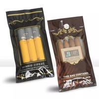 Emballage personnalisé pour tabac, pochettes en plastique humidifiantes, sacs humidificateurs pour cigares, pour 4 à 5 cigares avec hygromètre et séparateur
