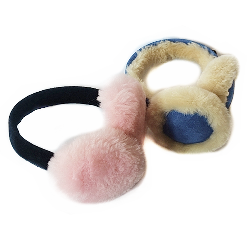 Полностью Регулируемые мягкие и теплые наушники из овечьей шерсти мериноса