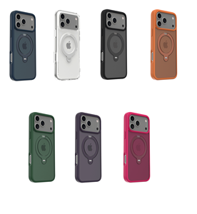 Étui de <span class=keywords><strong>téléphone</strong></span> de luxe en aluminium effet cuir avec anneau magnétique et <span class=keywords><strong>base</strong></span> rotative à 360° antichoc pour 16 Pro 17 Air - Product Image 2