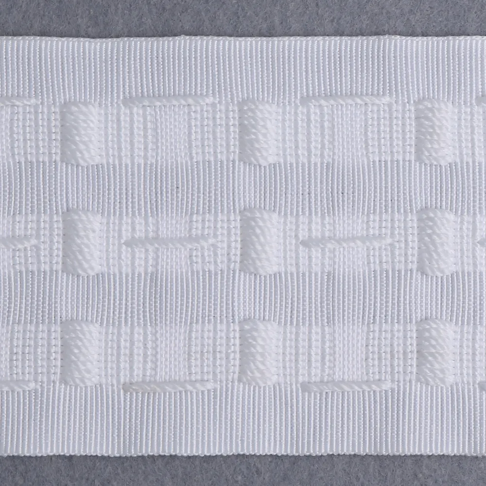 Fita da cortina de venda direta da Fábrica 100% estilo simples cabeçalho cortina fita de Poliéster branco