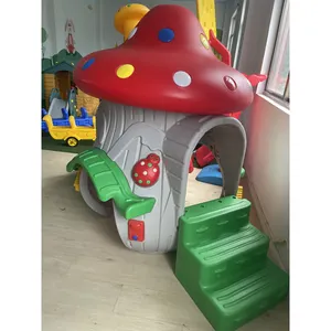 Jeux d'intérieur en plastique pour enfants, jardin d'enfants, équipement d'extérieur pour enfants, Style maison en forme de champignon, coulissant en plastique