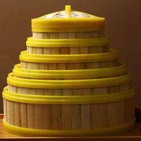 Vaporera Antideslizante de Dos Capas con 24 Bandejas Apilables para Sopa, Comida y Maíz Dulce