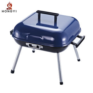 Barbecue portable au charbon de bois Hongyi Square avec couvercle, pour le camping en plein air BQR04B - Product Image 4