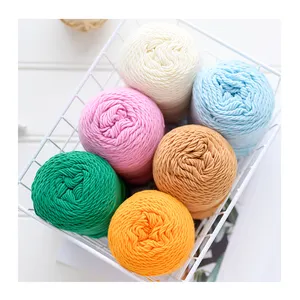 Best Selling Rainbow Pure 100G/2Mm Blended For Scarf Pillow Blanket Milk Cotton Yarn