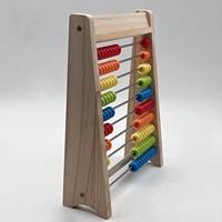 Ábaco de Madera Amarillo EMDA, Juguete Educativo de Matemáticas para la Escuela con Cuentas y Tabla de Cálculo para el Aprendizaje Infantil