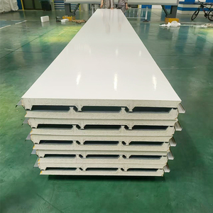 แผ่นแซนวิชโลหะกันเสียงสำหรับห้องเย็นซุ้มโพลียูรีเทน EPS ฉนวนกันไฟ - Product Image 1