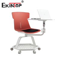 Chaise de formation Ekintop avec table intégrée, chaise de conférence, chaise de formation avec tablette d'écriture