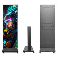 Écran publicitaire LED intérieur à haute fréquence de rafraîchissement P1.86, affichage LED vertical mobile pour centres commerciaux