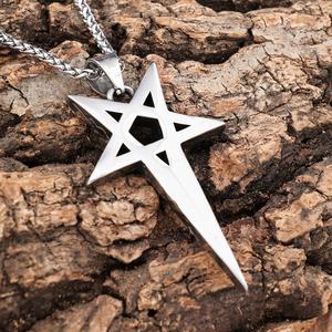 Retro Punk paganismo egipcio joyería pagana Ojo de Ra Sun God Re Horus jeroglífico estrella colgantes Collar para hombres y mujeres - Product Image 3