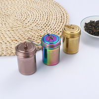 Offre Spéciale – Infuseur à Thé Multicolore en Acier Inoxydable Écologique de Haute Qualité avec Chaîne en Maille pour Thé en Vrac