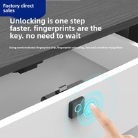Serrure de tiroir intelligente à empreinte digitale en ABS, modèle K16, pour meubles de bureau, armoire à chaussures simple ou double porte, table de chevet