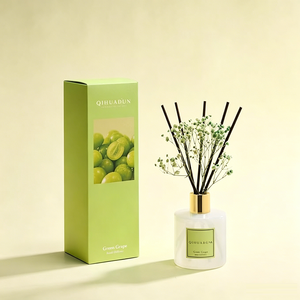 Diffuseur de roseaux aux raisins verts naturels de qualité supérieure, écologique et longue durée, pour salon, chambre et salle de bain, parfum pomme et citron frais - Product Image 2