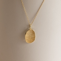 Collier pendentif empreinte digitale plaqué or 18 carats Collier étanche en acier inoxydable pendentif empreinte digitale personnalisé