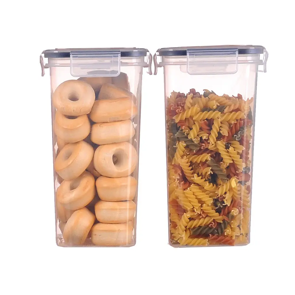 Snack per bambini senza Bpa casa in plastica grande contenitore ermetico per alimenti secchi per cereali set da 2 litri scatola per la conservazione della freschezza del ristorante