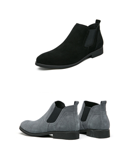 Stivali <span class=keywords><strong>Chelsea</strong></span> di alta qualità stivali da uomo in pelle scarpe alte in pelle stile britannico stivali <span class=keywords><strong>scamosciati</strong></span> a taglio medio stivali <span class=keywords><strong>scamosciati</strong></span> smerigliati Mart - Product Image 6