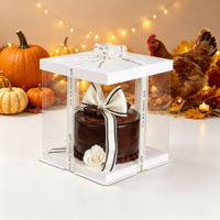 Boîte YIpin Yinji avec fenêtre transparente, boîte à cupcakes blanche, boîte à muffins, boîte à biscuits, personnalisable pour boulangerie, boîte à mini-gâteaux, mariage