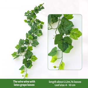 YOPIN-6003 Plantas Artificiales Colgantes, Hojas de Uva de Látex, Hojas de Pothos, Hojas de Hiedra de Boston para Decoración de Patio - Product Image 2