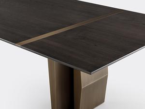 Studio Design nuovo arrivo realizzato su ordinazione di lusso sala da pranzo per conferenze in rovere noce di castagno bronzo tavolo da pranzo - Product Image 4