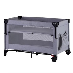 Lit de voyage pliable moderne en métal, portable, avec moustiquaire, pour chambre et salon - Product Image 4