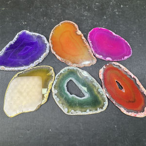 Atacado Bulk Cristal De Quartzo Polido Natural Pedra De Cura Rainbow Ágata Fatia Para Decoração - Product Image 5