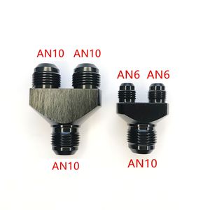 AN6/8/10/12 macho paralelo Dual <span class=keywords><strong>AN</strong></span> Y bloque manguera de combustible extremo divisor adaptador conector aluminio negro - Product Image 6