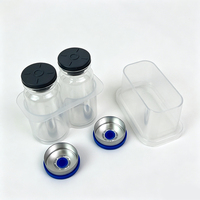 Flacon injectable transparent de 10 ml, flacon en verre pour médicaments de 10 cc, flacon en verre pour sérum avec bouchon en caoutchouc