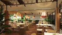 2022 Design d'intérieur temporaire de Restaurant, comptoir de Bar à café, Design de meubles de Bar de Restaurant Commercial