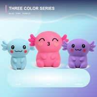 Jouet Squishy Axolotl Géant à Remontée Lente en Mousse PU Souple, Jouet Anti-Stress Animal à Presser pour Enfants