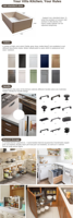 Armoires de cuisine modulaires modernes en chêne blanc finition shaker, robinet en marbre, charnières, taille et couleur personnalisées, finition blanche écologique