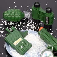 Inertie de sous-machine AK47 pour pistolet jouet pour enfants Boîte cadeau de tir amusante pour jeu de rôle en plastique
