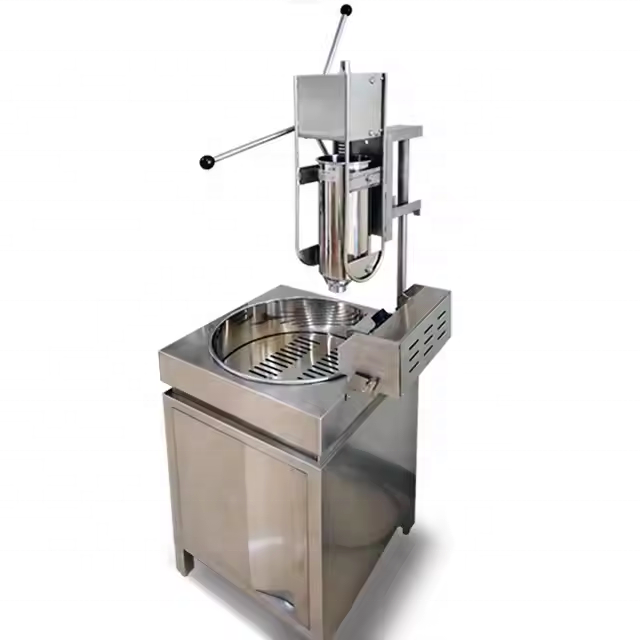 5L Electric Spanish Churros Maker with Fryer Cabinet Bakery Use Churros Machine Automatic Churros Making Filling Machine