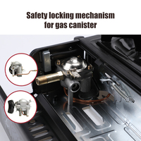 HOMFUL Réchaud à Gaz Portable à Allumage Automatique pour Camping Extérieur Avec Mallette de Transport