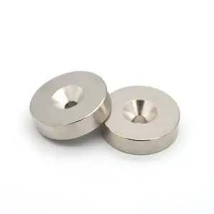 Custom N52 N48 N40 N35 Round Neodymium Rare Earth Permanent Magnets With Countersunk High-Performance Magnetic Materials