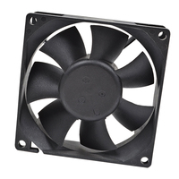 Ventilateur de refroidissement DC 8025 avec roulement à billes, pales en plastique, personnalisable OEM/ODM, certifié ROHS, 12V/24V pour équipement onduleur solaire