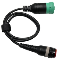 Cable Adaptador de Diagnóstico de 9 Pines para Camiones Pesados, Lector de Códigos de Error, Comunicación ECU, Compatible con Volvo