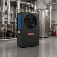 Pompe à chaleur air-eau intégrée à cascade haute température 14KW Max 95°C, ventilateur DC, R32+R515B, haute efficacité, sans réservoir, pour usage domestique