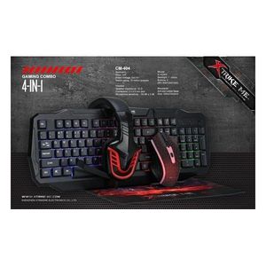 Xtrike Me <b>Gaming</b> Combo 4 In 1 Keyboard Mouse Headset Mat Set With Led <b>Lighting</b> For Pc Laptop <b>Gaming</b> - Product Image 1