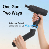 Pistolet de massage électrique professionnel à 4 têtes détachable et portable pour les tissus profonds, avec poignée d'extension fasciale