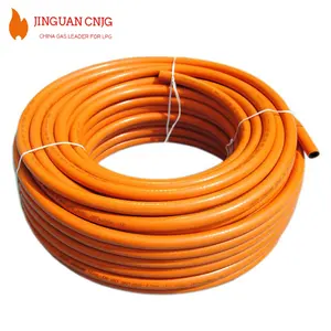 CNJG yüksek kalite 5/16 "8mm turuncu PVC LPG gaz hortum boru esnek yumuşak turuncu PVC plastik propan LPG gaz borusu 50 metre rulo