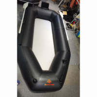 Bateau de pêche gonflable noir de 335cm de prix usine avec support de moteur électrique facile à installer