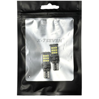 Ampoule LED de recul X-7SEVEN T15 W16W 921 12W Super Lumineuse 3020 SMD Canbus Rouge Ambre Blanc 6000K Sans Erreur 12V
