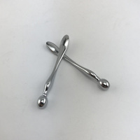 Petite cuillère spatule en alliage de zinc pour le visage, rouleau pour crème pour les yeux, masques faciaux, logo personnalisé, certifié ISO9001, emballé