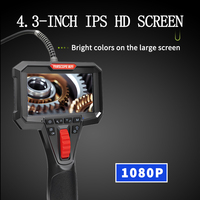Endoscope rigide avec 360 °   Flexibilité pour l'Utilisation Automobile et Industrielle Écran IPS Professionnel de 4,3 Pouces 1080P Endoscope Portable