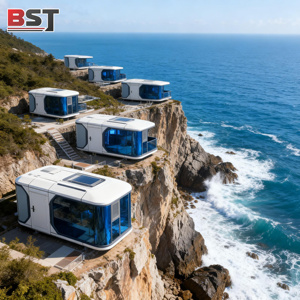 Casa Modulare Personalizzata 20ft in Acciaio con Pannelli Sandwich Impermeabili per Appartamenti, Ville, Resort e <span class=keywords><strong>Hotel</strong></span> <span class=keywords><strong>Capsula</strong></span> all'Aperto - Product Image 2